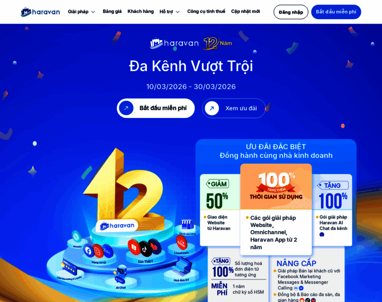 inapp.haravan.com at WI. Haravan - Giải pháp bán hàng đa kênh ...