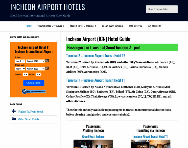 Incheonairporthotels.com thumbnail