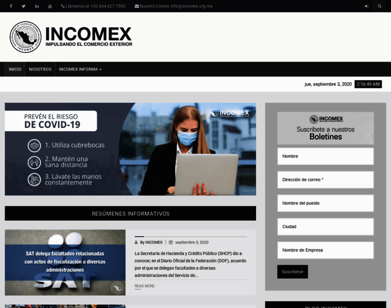 Incomex.org.mx thumbnail
