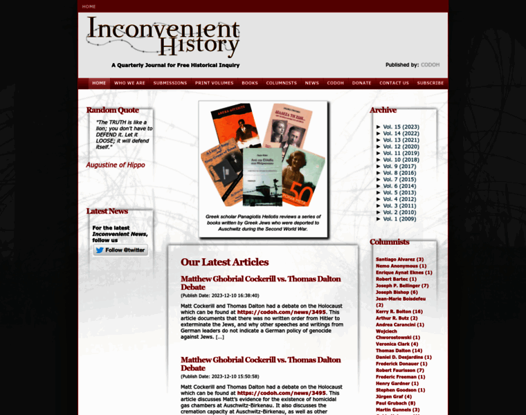 Inconvenienthistory.com thumbnail