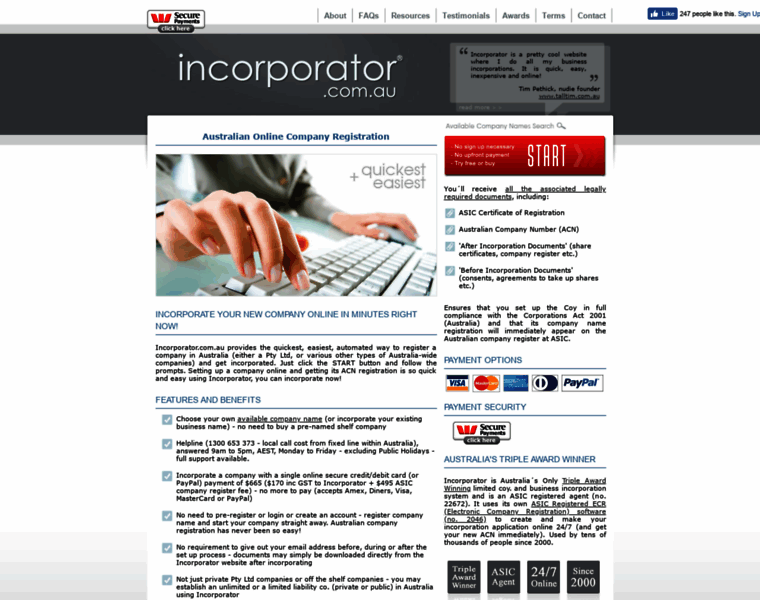 Incorporator.com.au thumbnail