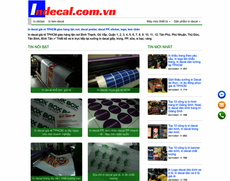 Indecal.com.vn thumbnail