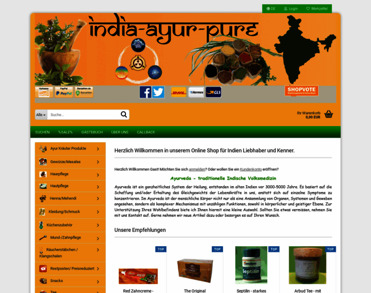India-ayur-pure.de thumbnail