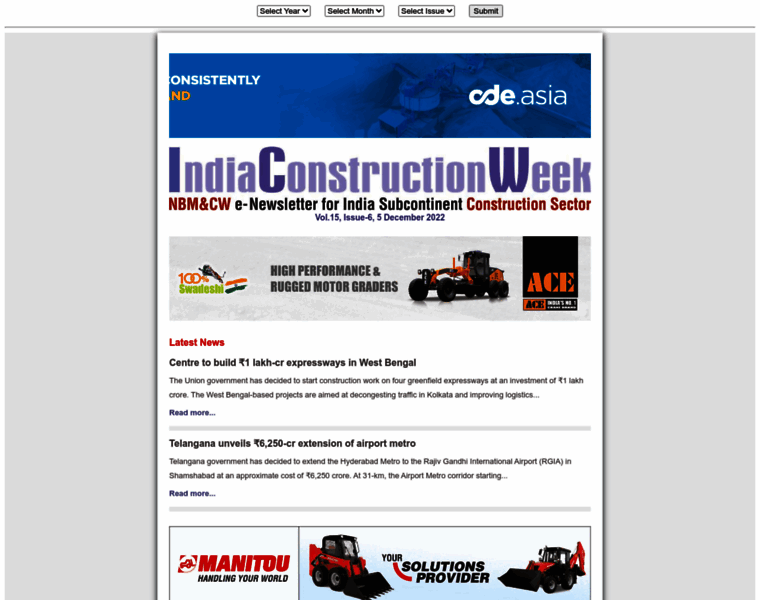 Indiaconstructionweek.com thumbnail