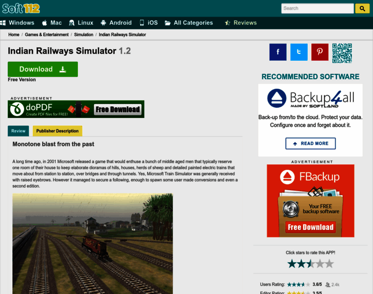 Indian-railways-simulator.soft112.com thumbnail