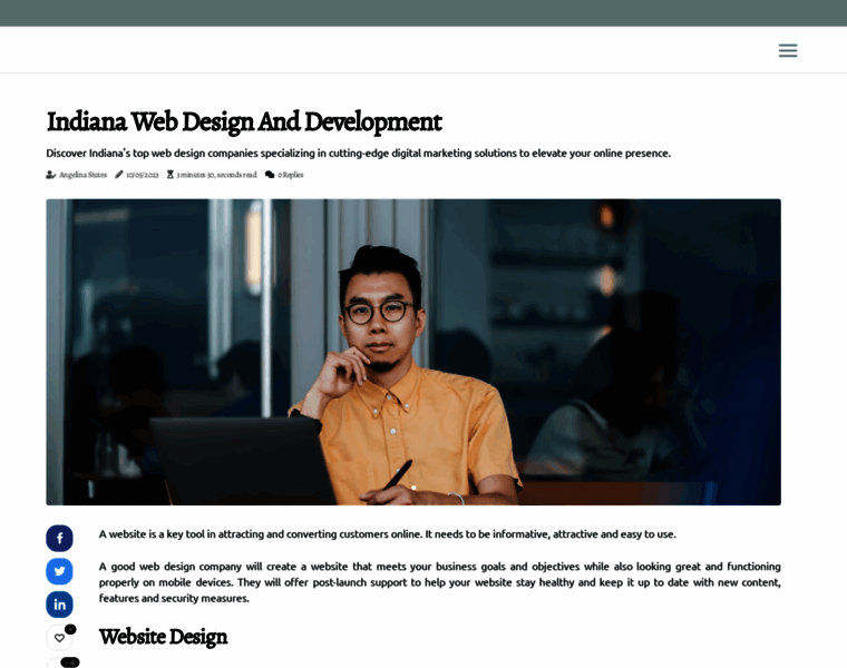 Indiana-webdesign.com thumbnail