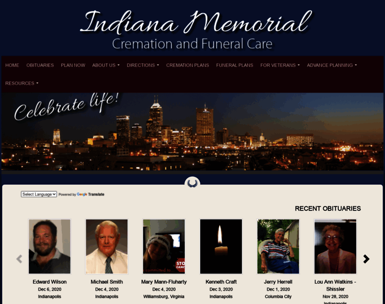 Indianamemorial.com thumbnail