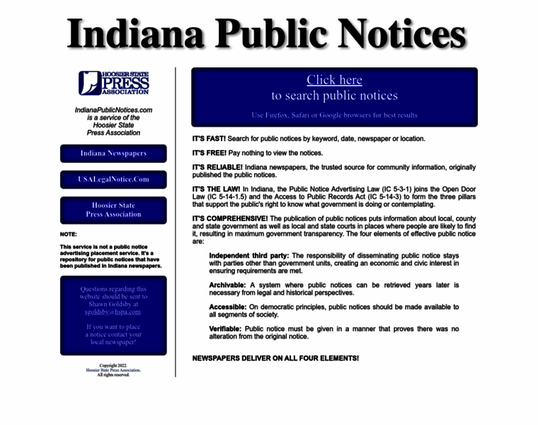 Indianapublicnotices.com thumbnail