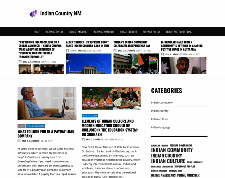 Indiancountrynm.org thumbnail