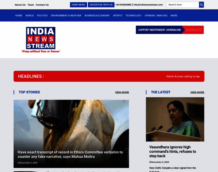 Indianewsstream.com thumbnail
