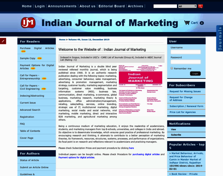 Indianjournalofmarketing.com thumbnail