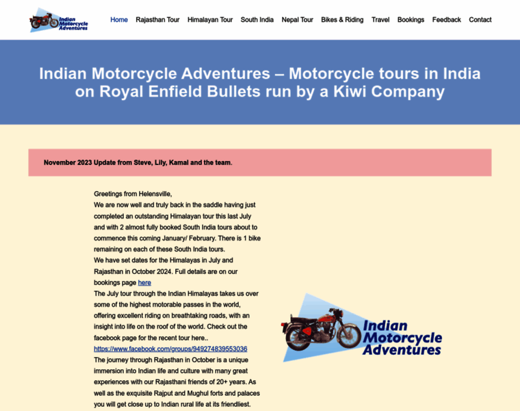 Indianmotorcycleadventures.com thumbnail