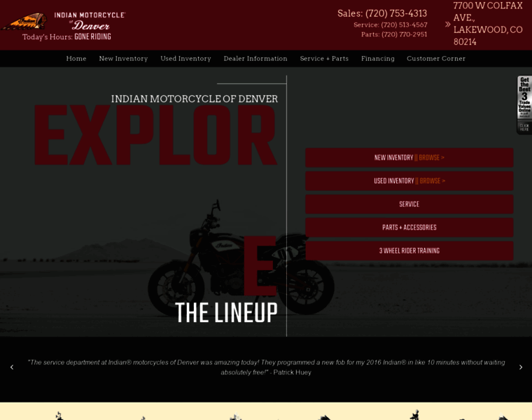 Indianmotorcycleofdenver.com thumbnail