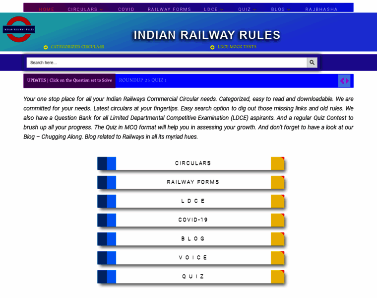 Indianrailwayrules.com thumbnail