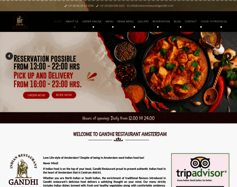 Indianrestaurantgandhi.com thumbnail