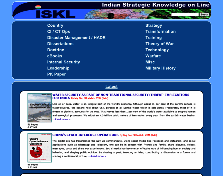 Indianstrategicknowledgeonline.com thumbnail