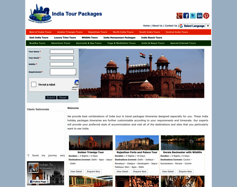 Indiantourismpackages.com thumbnail