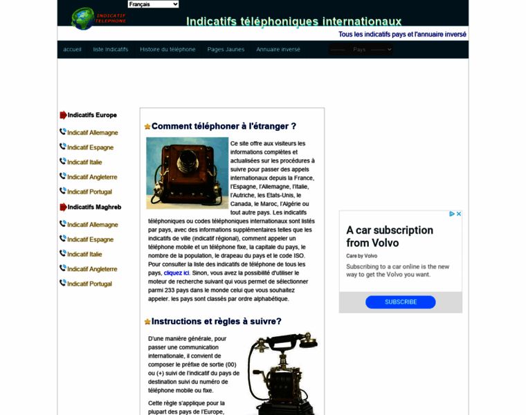 Indicatif-telephone.net thumbnail