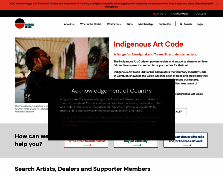 Indigenousartcode.org thumbnail