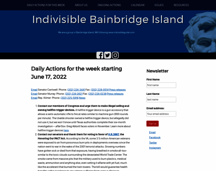 Indivisiblebainbridgeisland.org thumbnail