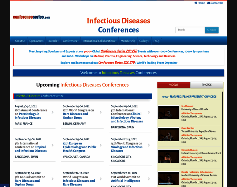 Infectiousconferences.com thumbnail