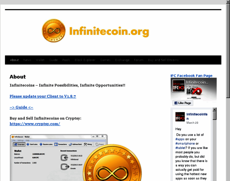 Infinitecoin.org thumbnail