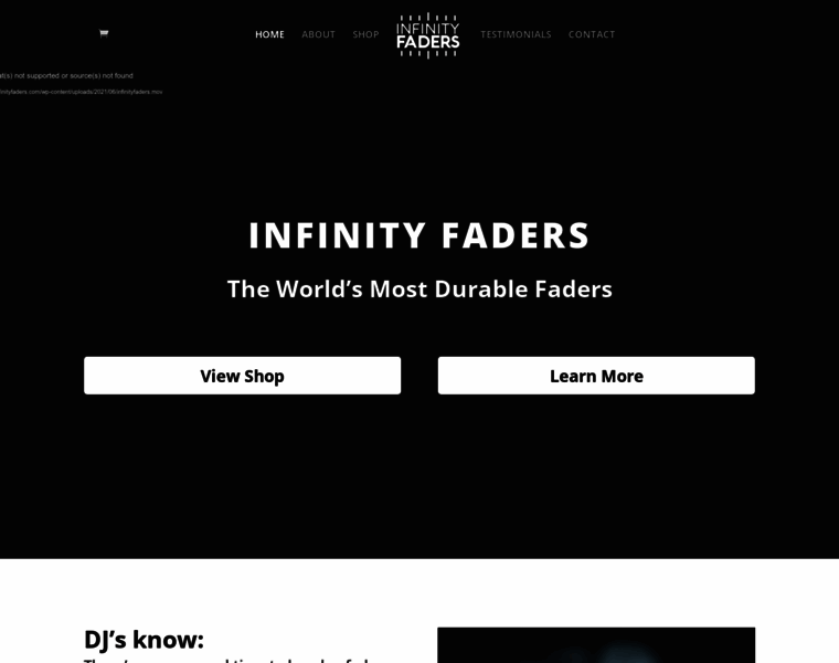 Infinityfaders.com thumbnail