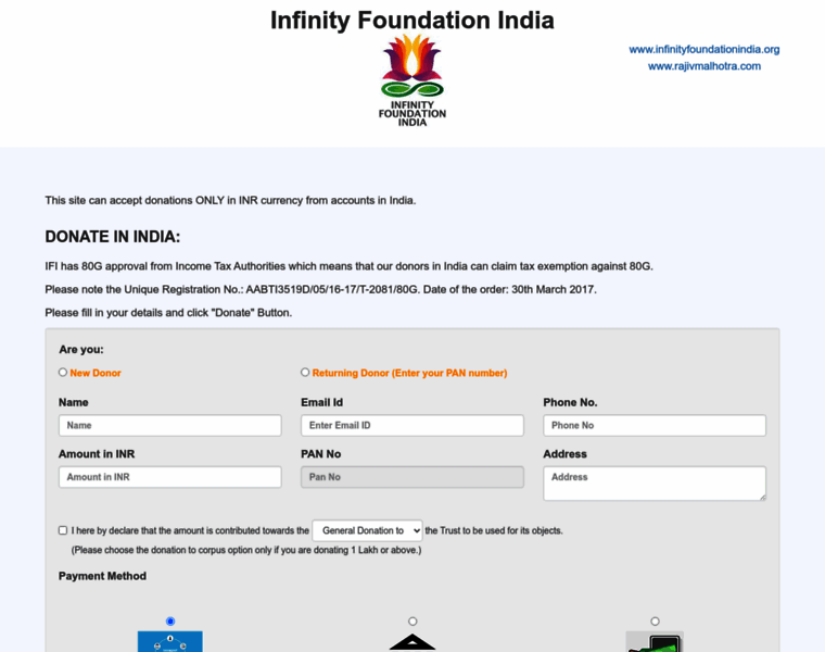 Infinityfoundationindia.com thumbnail