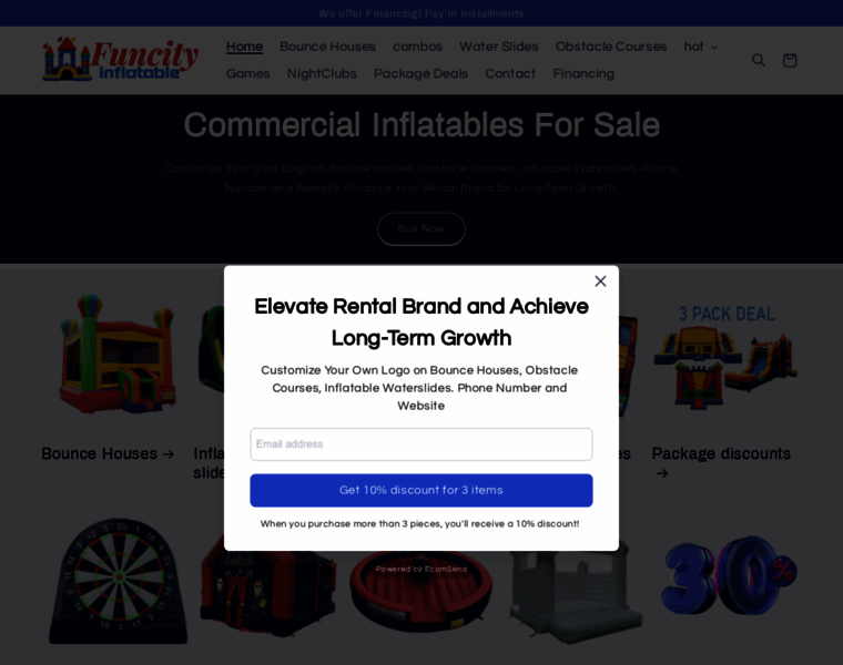 Inflatablefuncity.com thumbnail