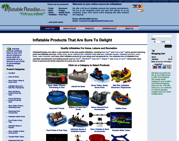 Inflatableparadise.com thumbnail