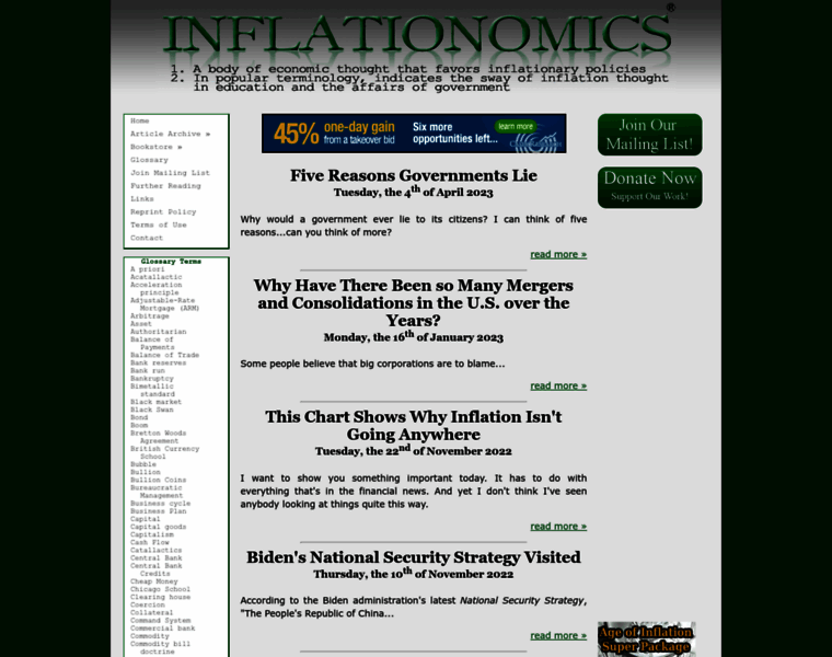 Inflationomics.com thumbnail