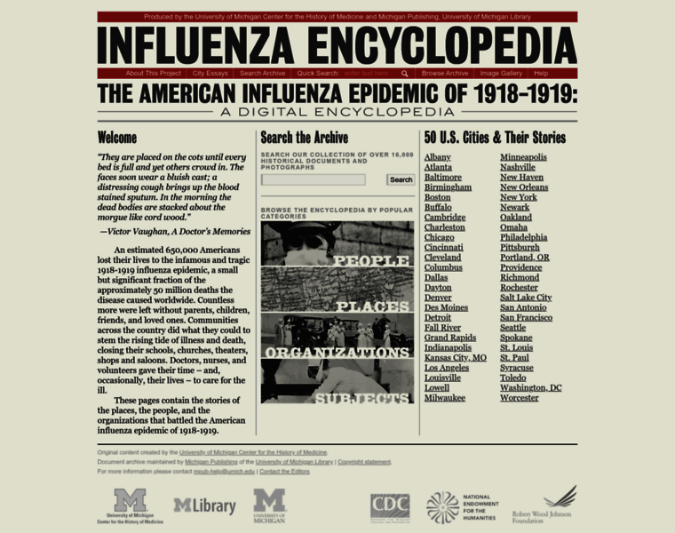 Influenzaarchive.org thumbnail