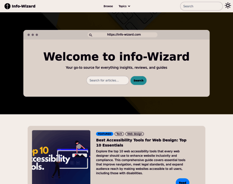 Info-wizard.com thumbnail