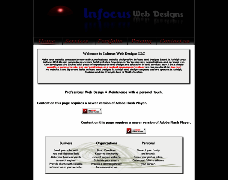 Infocuswebdesigns.com thumbnail