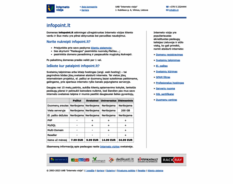 Infopoint.lt thumbnail