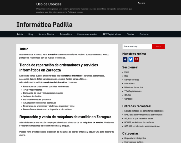 Informaticapadilla.es thumbnail