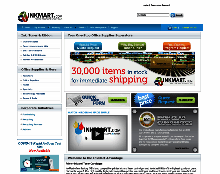 Inkmartofficeproducts.com thumbnail