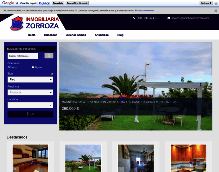 Inmobiliariazorroza.com thumbnail