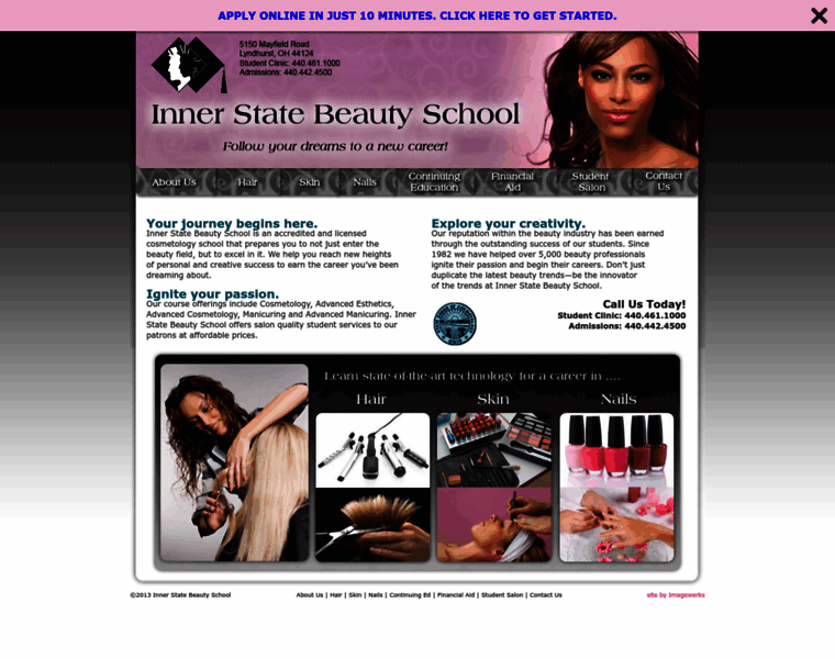 Innerstatebeautyschool.com thumbnail