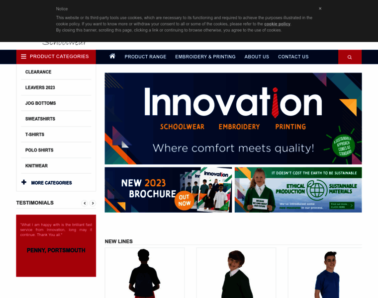 Innovationschoolwear.co.uk thumbnail