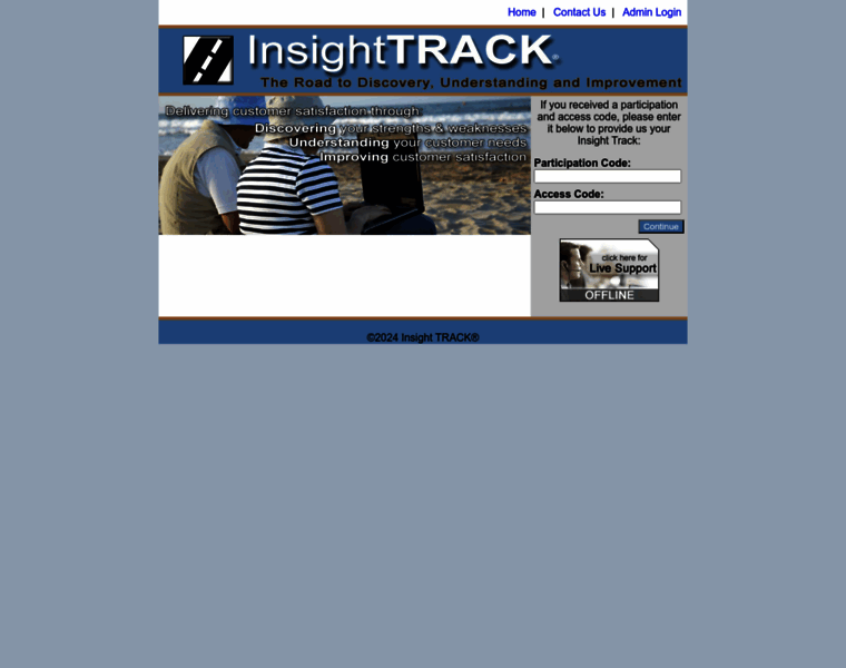 insight-track.com at WI. InsightTRACK Online Testing and Survey Service