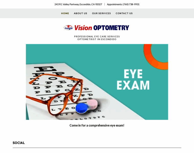 insightvisionoptometry.com at WI. Optometrist in Escondido - Insight ...