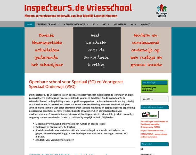 Inspecteurdevriesschool.nl thumbnail