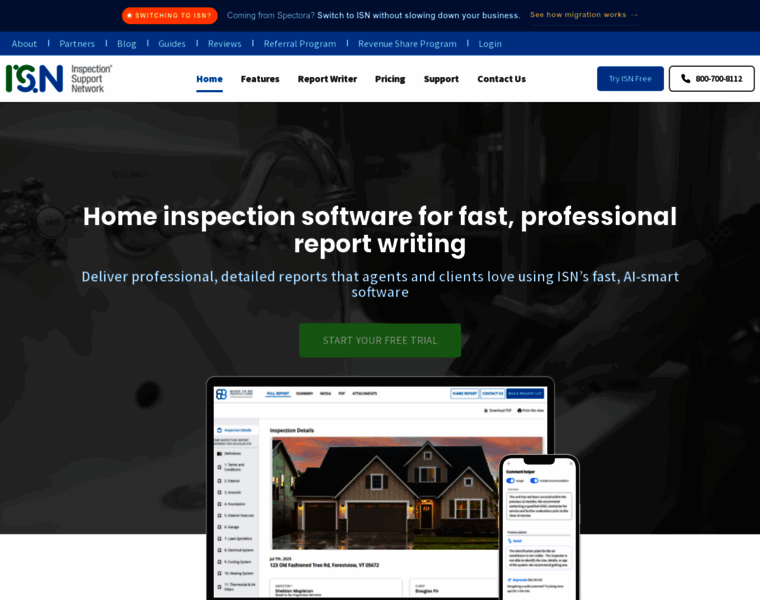 inspectionsupport.com at WI. Best Home Inspection Software for Report ...