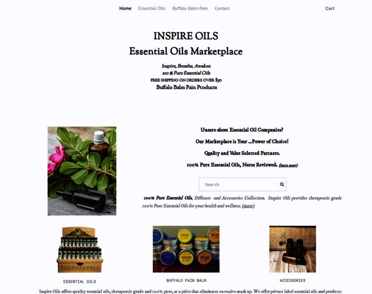Inspire-oils.com thumbnail