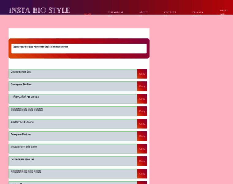 Instabiostyle.net thumbnail Instabiostyle.net thumbnail