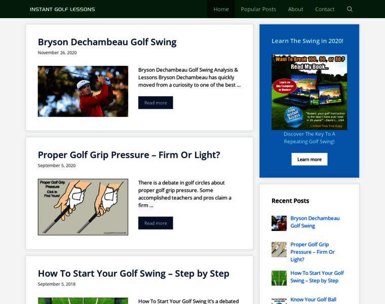 Instantgolflessons.com thumbnail