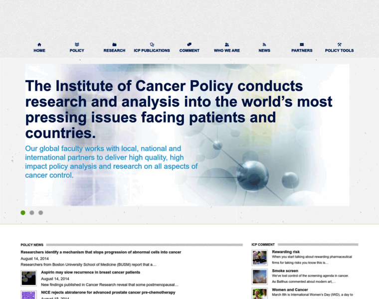 Instituteofcancerpolicy.org thumbnail