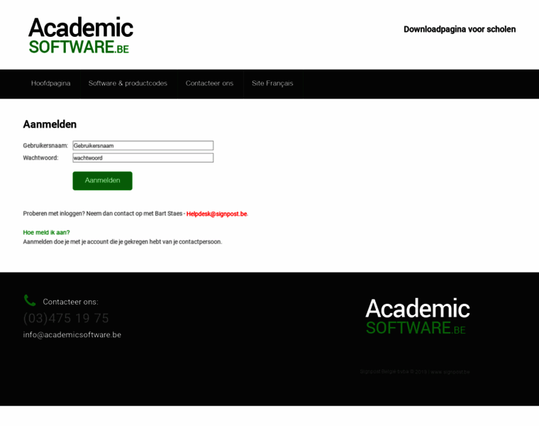 Institution.academicsoftware.be thumbnail