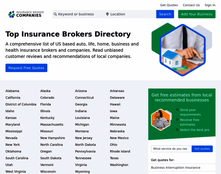 Insurancebrokercompanies.com thumbnail